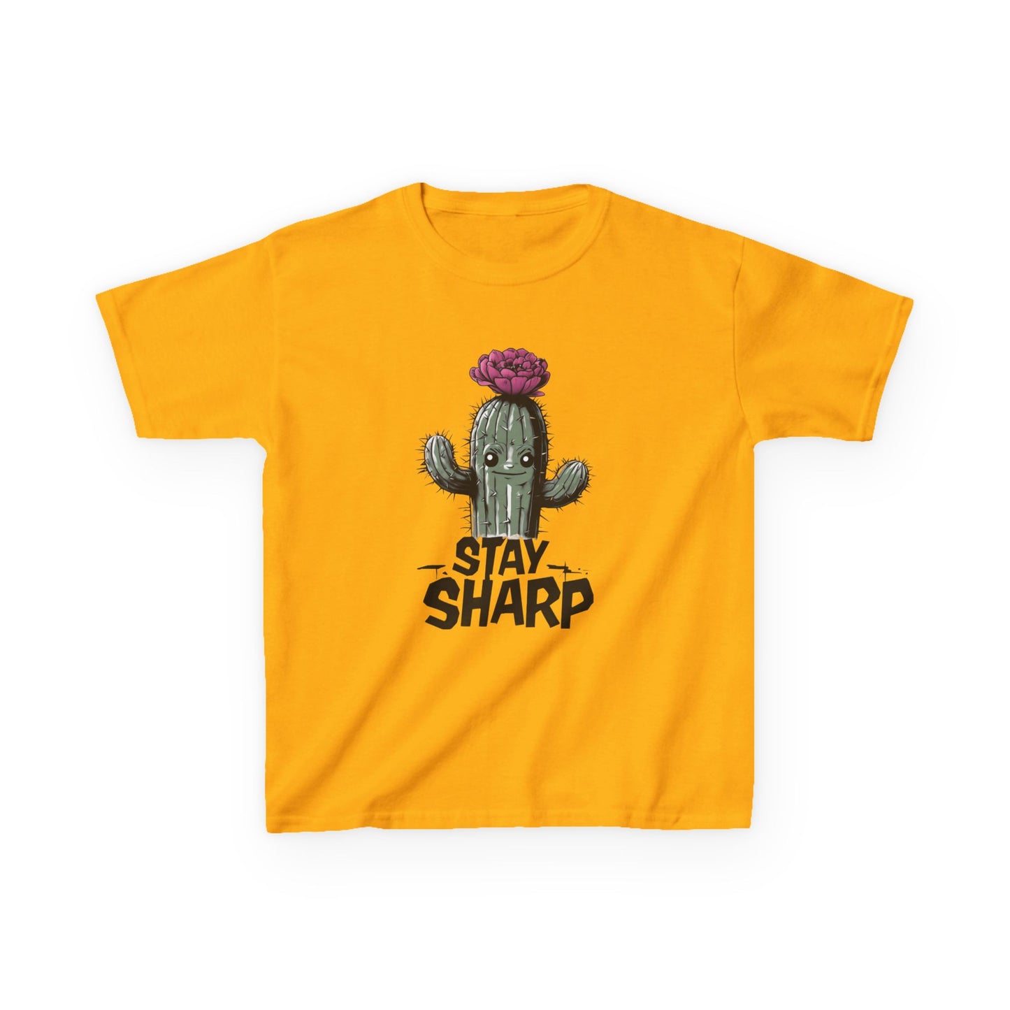 Kids Tee - Animated Cactus Stay Sharp Design