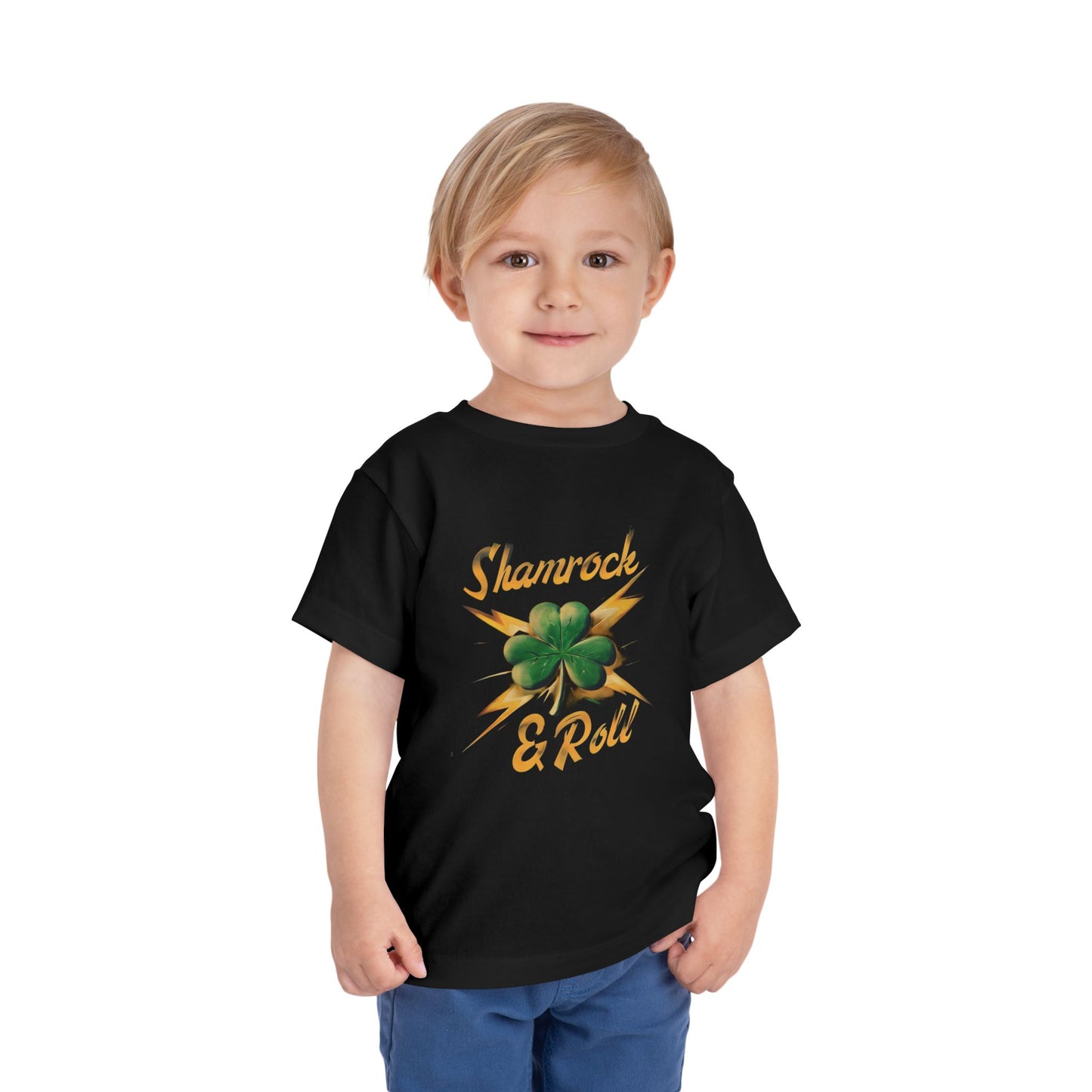 Toddler T- Shirt - Shamrock and Lightning Bolt Design