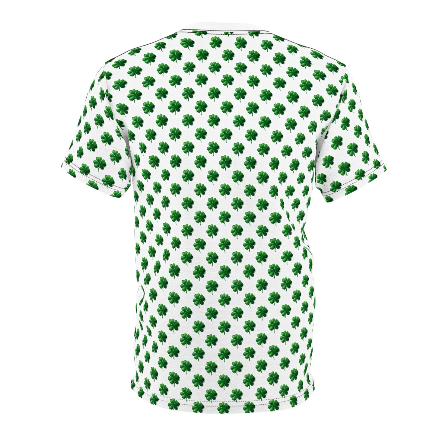 St. Patrick's Day Clover Unisex Cut & Sew Tee - Green Shamrock Print