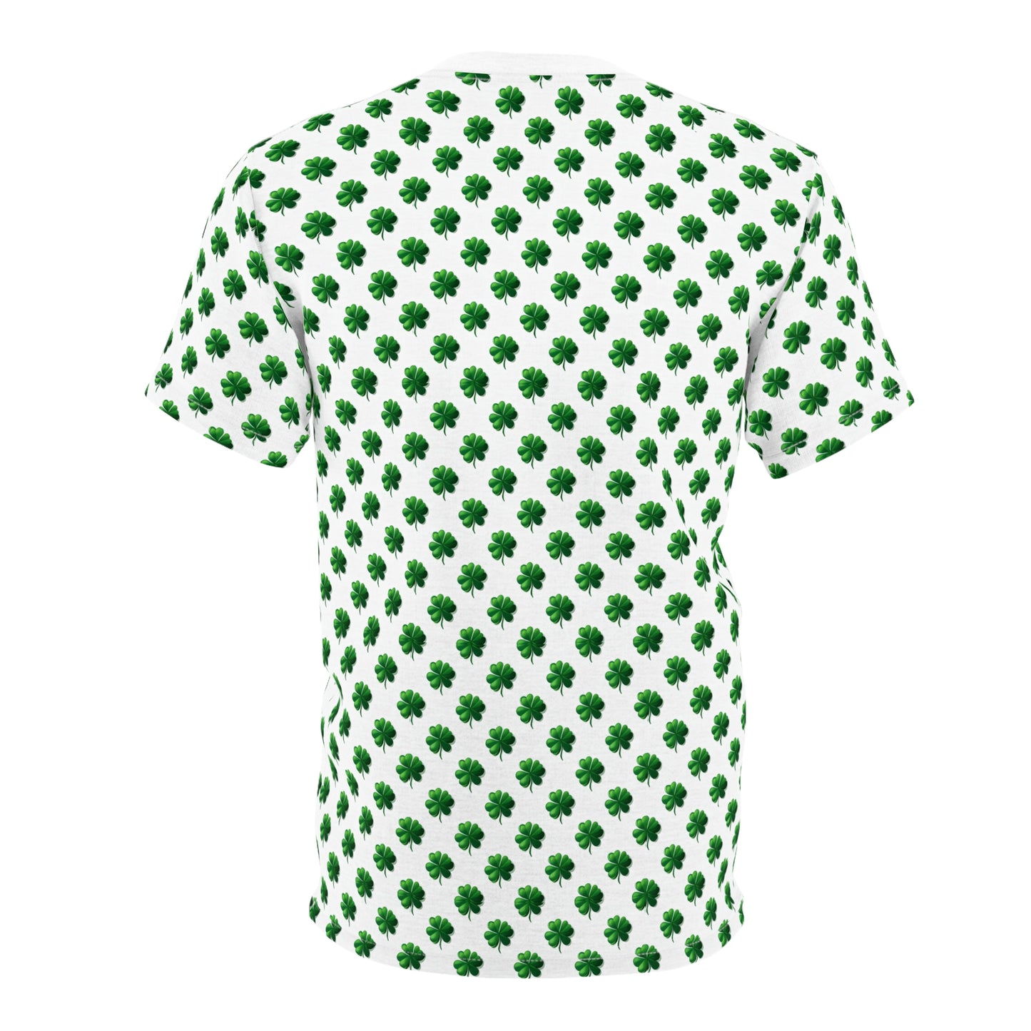 St. Patrick's Day Clover Unisex Cut & Sew Tee - Green Shamrock Print